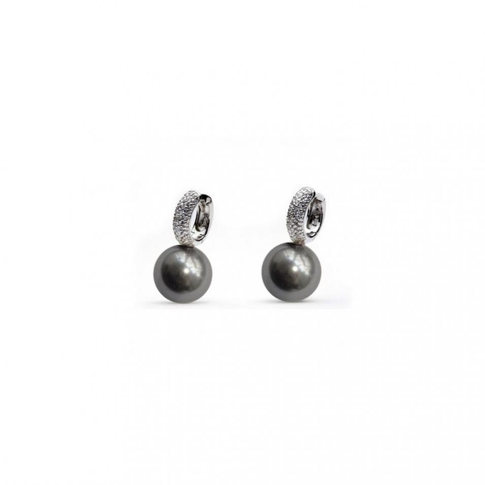 【FALAIYA x LA BELLE VIE】Synthetic round pearl with oxyde zirconium setted earrings_JE0100 【FALAIYA x LA BELLE VIE】Synthetic round pearl with oxyde zirconium setted earrings_JE0100